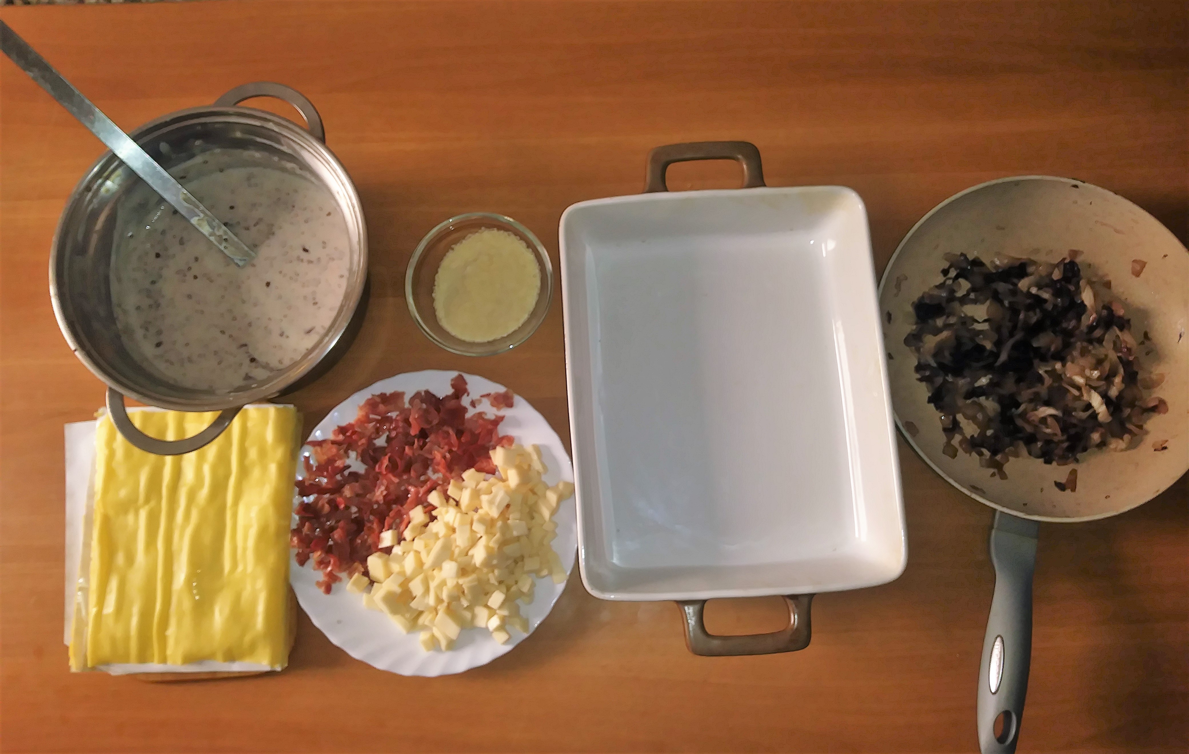 lasagne con radicchio e scamorza